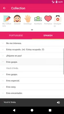 Portuguese Spanish Dictionary android App screenshot 0