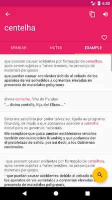 Portuguese Spanish Dictionary android App screenshot 3